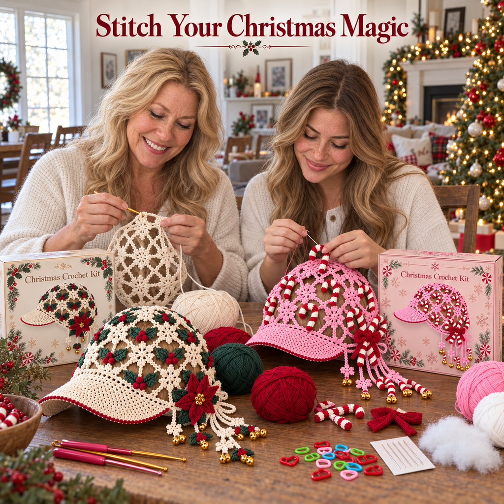DIY Christmas Charm Crochet Cap Kit