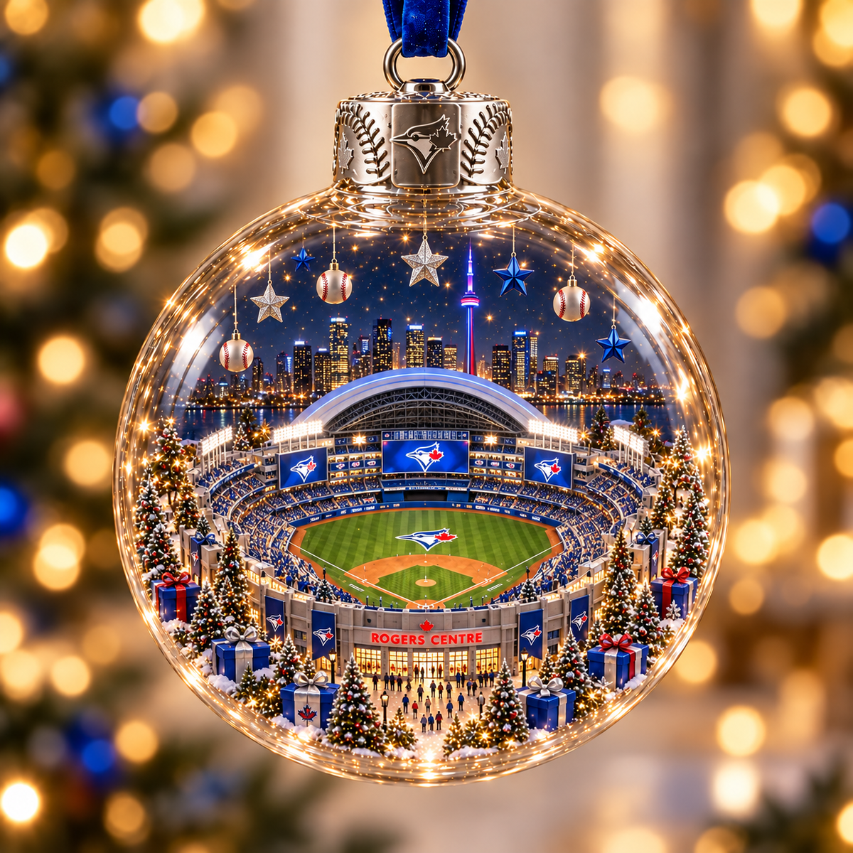 Light-Up Baseball Stadium Christmas Ornament – Holiday Keepsake