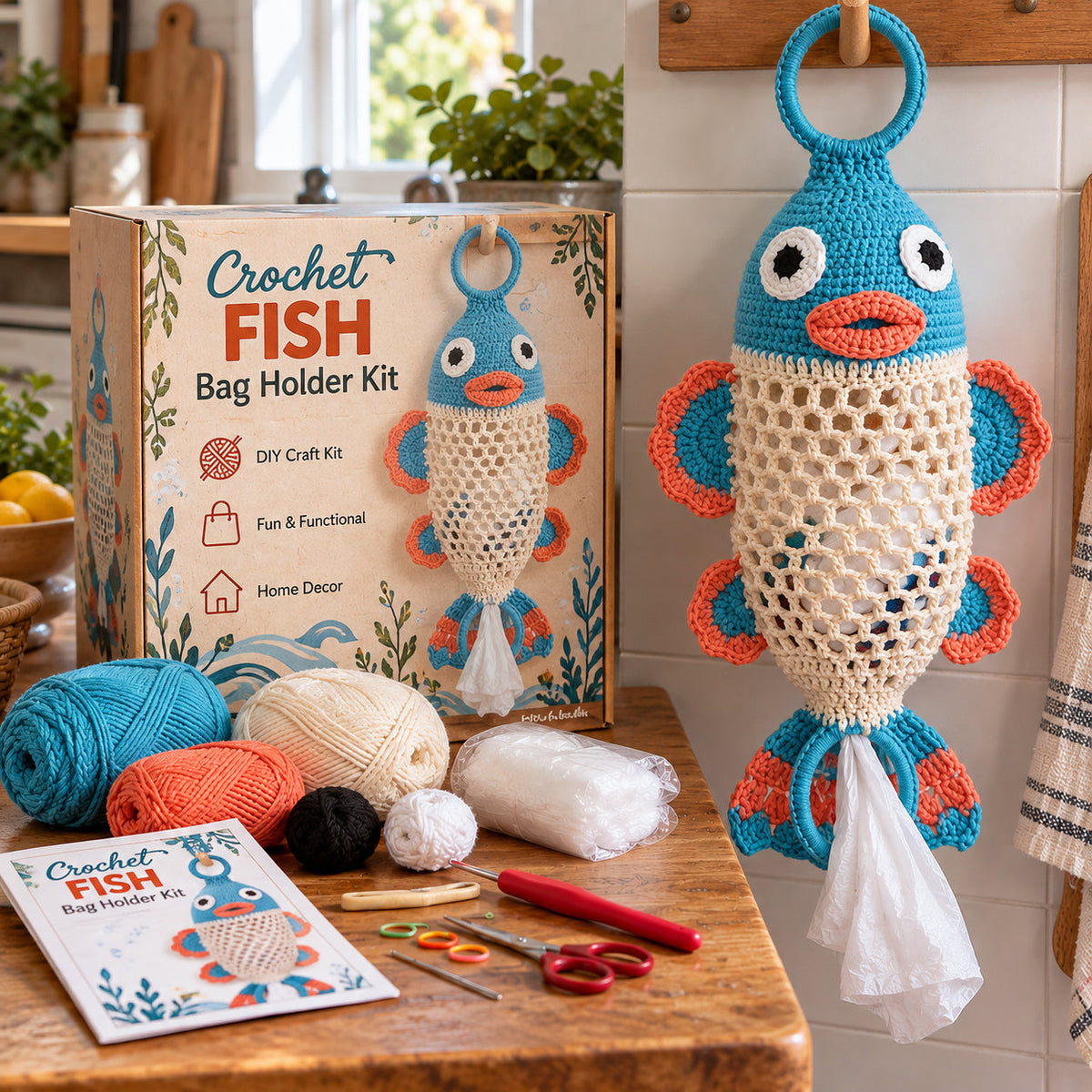 Crochet Animal Bag Holder DIY Kit