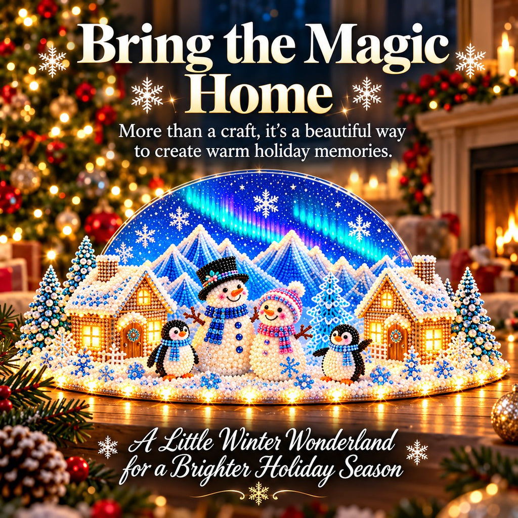 Beginner-Friendly DIY Winter Village Diamond Art Kit
