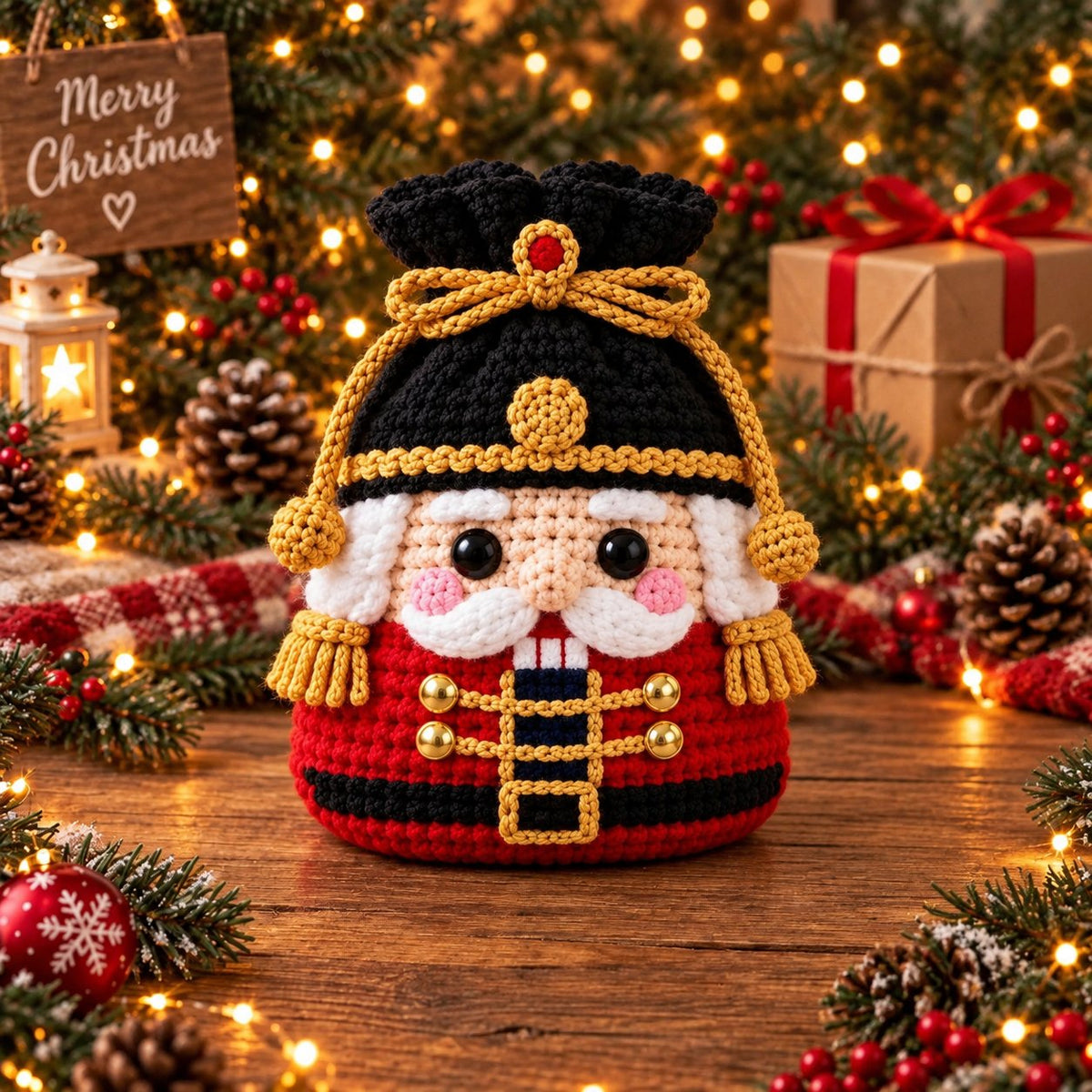 Christmas Crochet Character Gift Pouch