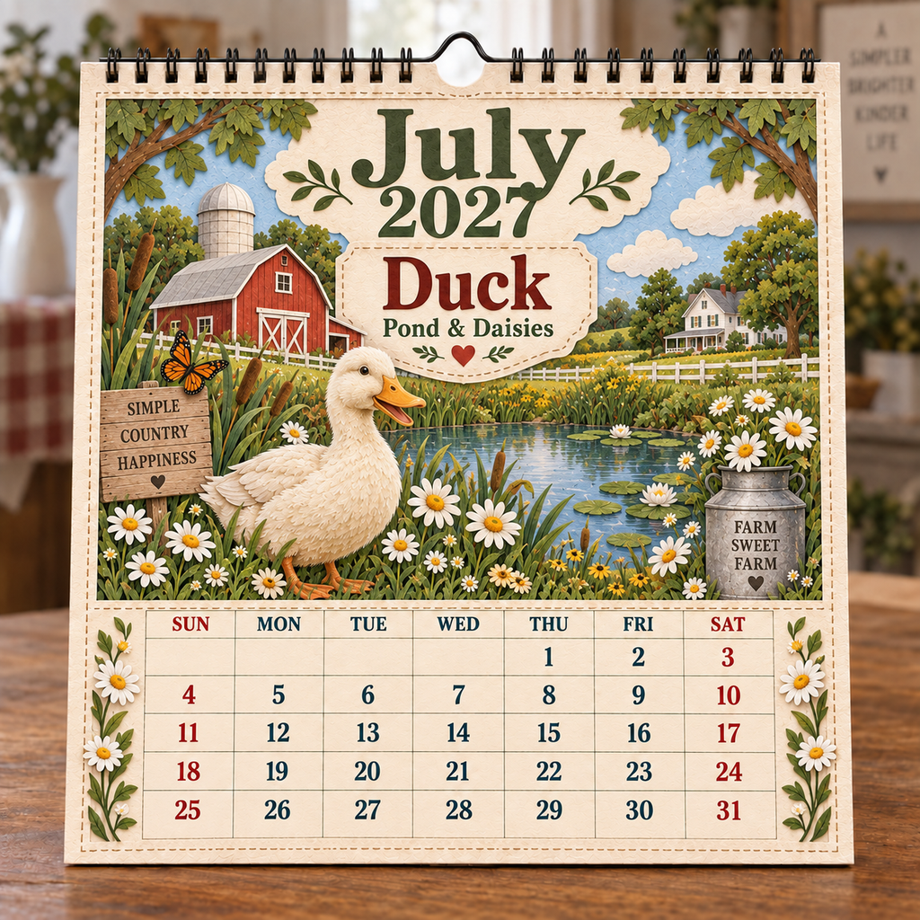 2027 Farm Animals & Country Life Wall Calendar