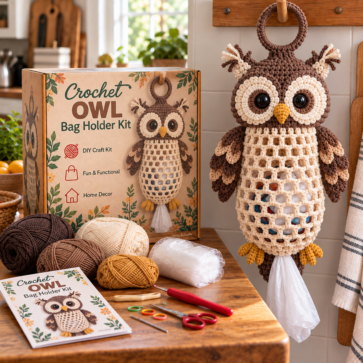 Crochet Animal Bag Holder DIY Kit