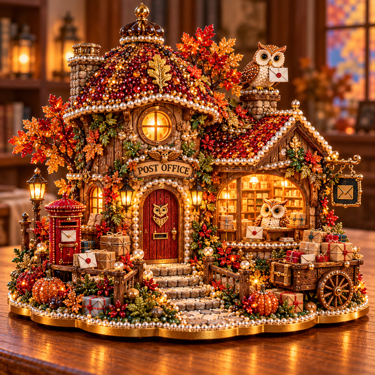Owl's Enchanted Village – DIY 3D Diamond Art Decoration Kit