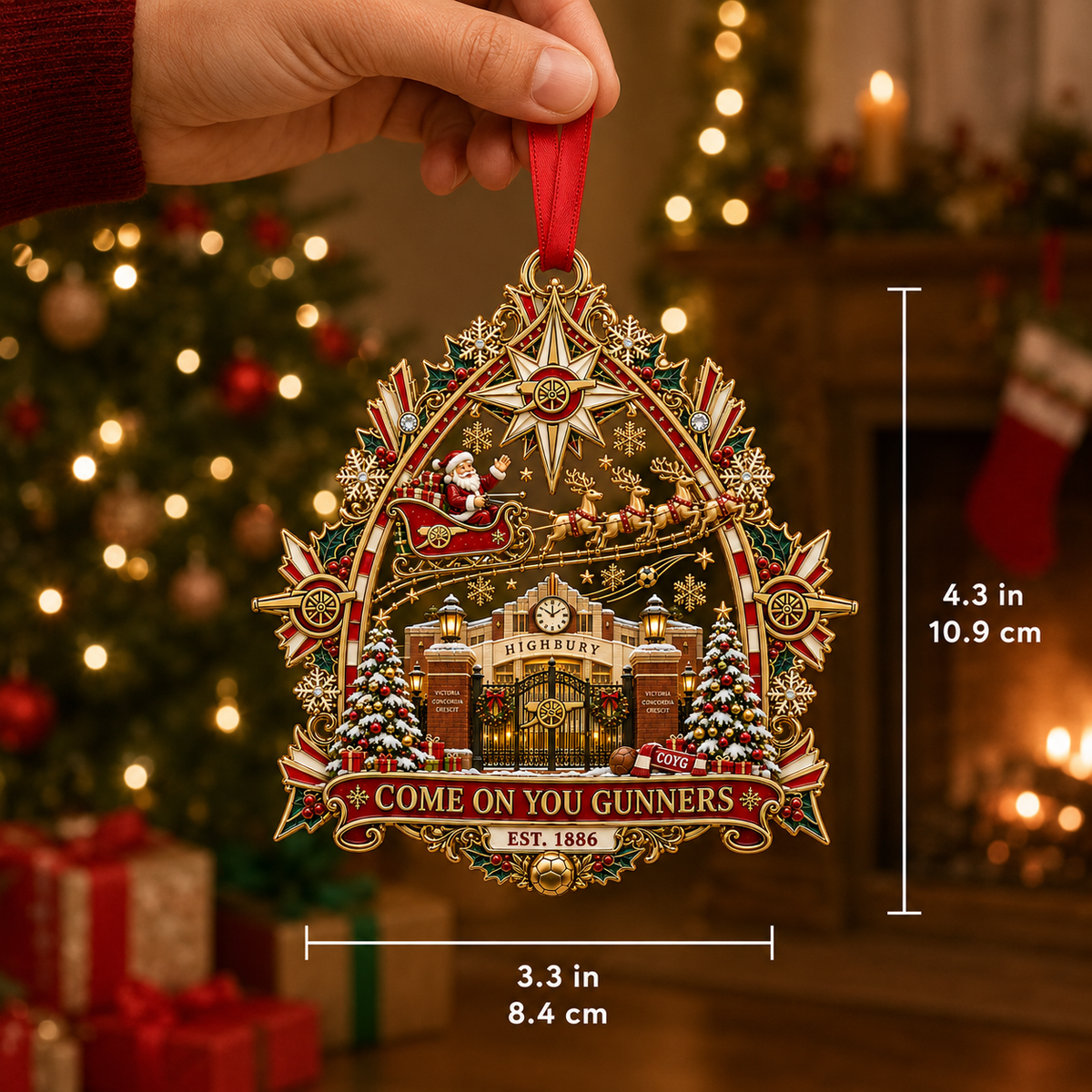 COME ON YOU GUNNERS Christmas Ornament