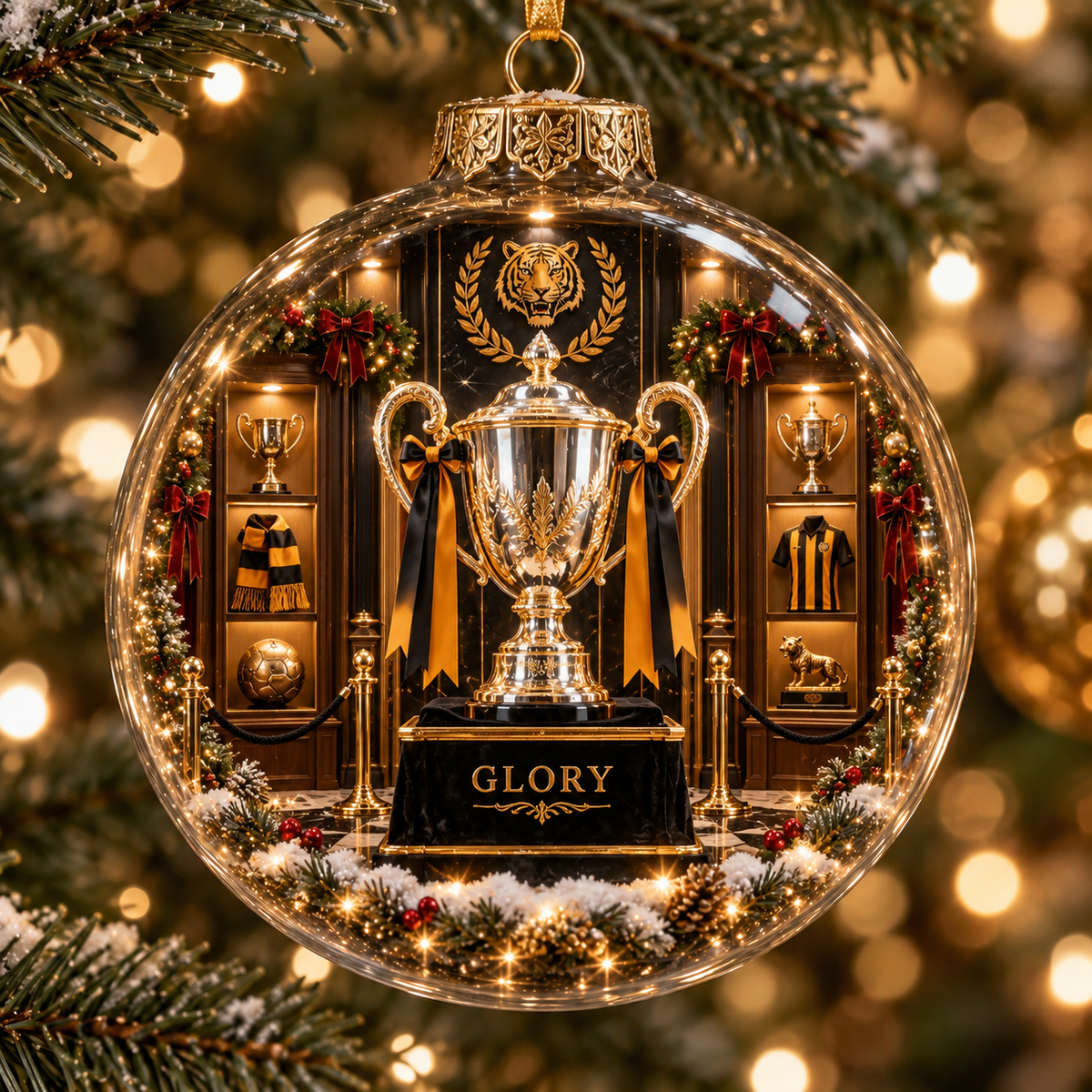 Roar with Pride Light-Up Football Heritage Ornament