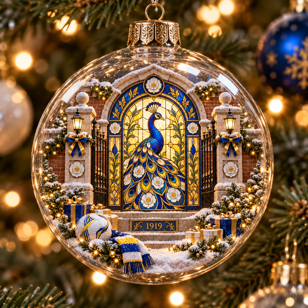 White Rose Legacy Light-Up Football Heritage Ornament