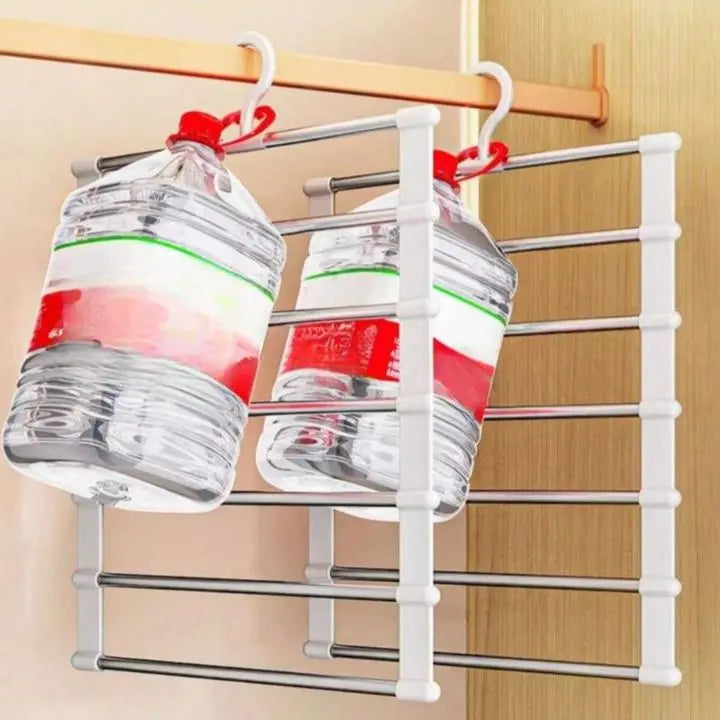 Sikunuo | 7 Rod Space-Saving Stainless Steel Trouser Hanger