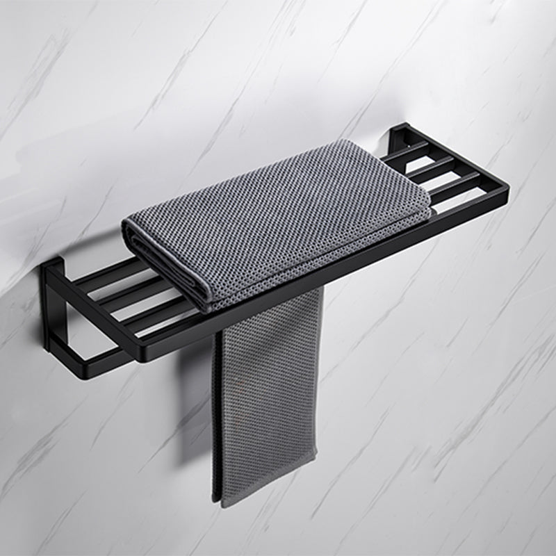 Sikunuo | Matt Black 5-piece modern bathroom accessory as a single item or as a set with towel bar