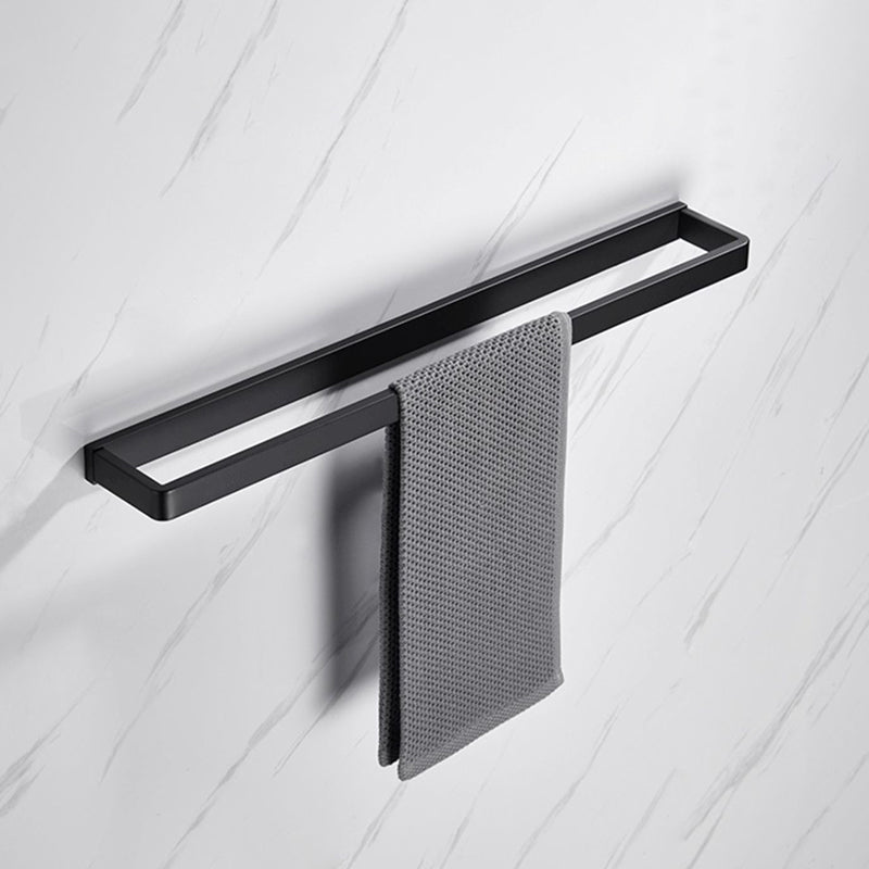 Sikunuo | Matt Black 5-piece modern bathroom accessory as a single item or as a set with towel bar