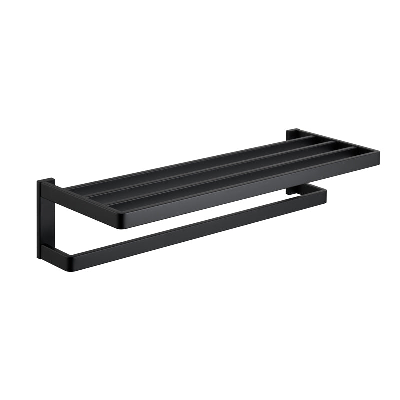 Sikunuo | Matt Black 5-piece modern bathroom accessory as a single item or as a set with towel bar