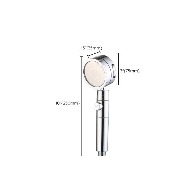 Sikunuo | Modern Handheld Showerhead 3 Spray Round Metal Shower Heads