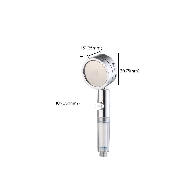 Sikunuo | Modern Handheld Showerhead 3 Spray Round Metal Shower Heads