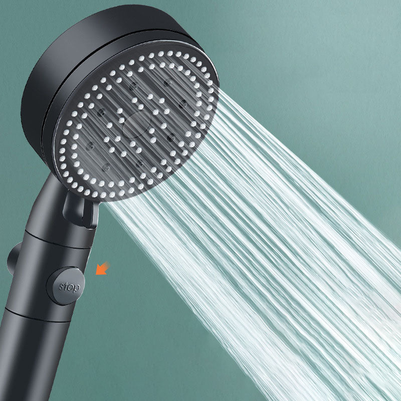 Sikunuo | Metal Black Shower Head Self-Cleaning Standard Round Hand Shower