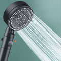 Sikunuo | Metal Black Shower Head Self-Cleaning Standard Round Hand Shower
