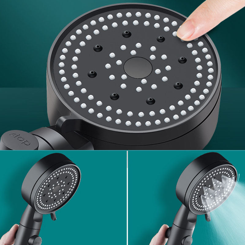 Sikunuo | Metal Black Shower Head Self-Cleaning Standard Round Hand Shower
