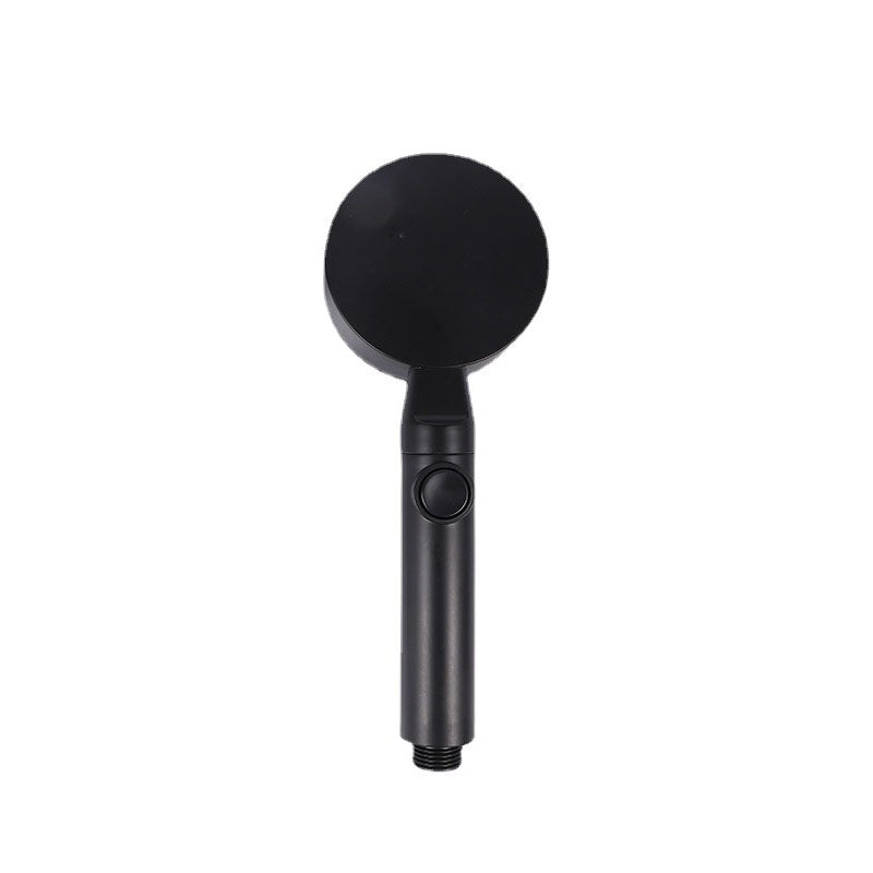 Sikunuo | Metal Black Shower Head Self-Cleaning Standard Round Hand Shower