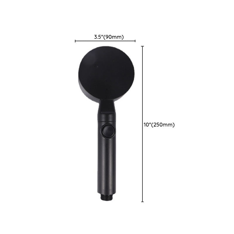 Sikunuo | Metal Black Shower Head Self-Cleaning Standard Round Hand Shower