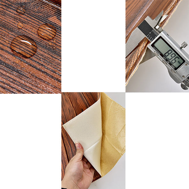 Sikunuo | Modern Tin Wall Paneling Smooth Wall Ceiling Wood Plank Set of 6