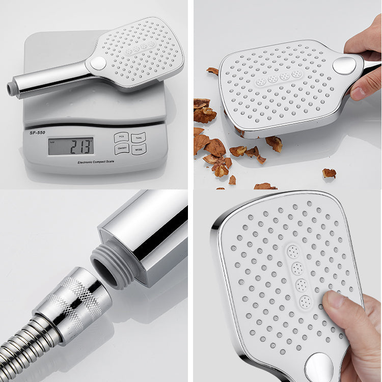 Sikunuo | Contemporary Fixed Head Square Supercharged Showerhead Combo