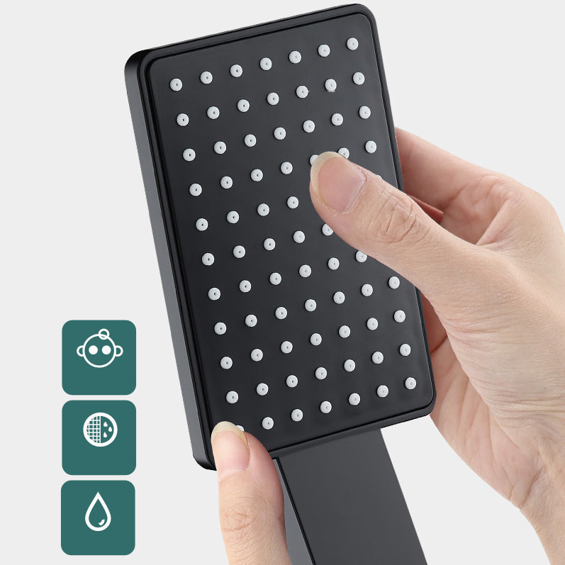 Sikunuo | Contemporary Handheld Supercharged Shower Head Square Turbo Spray Head