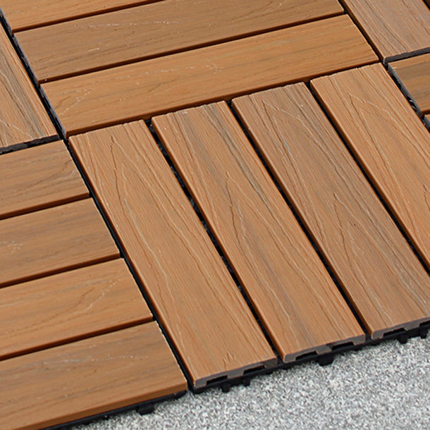 Sikunuo | Interlocking composite deck tiles Striped pattern patio tiles