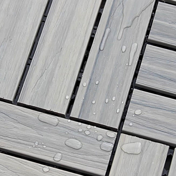 Sikunuo | Interlocking composite deck tiles Striped pattern patio tiles