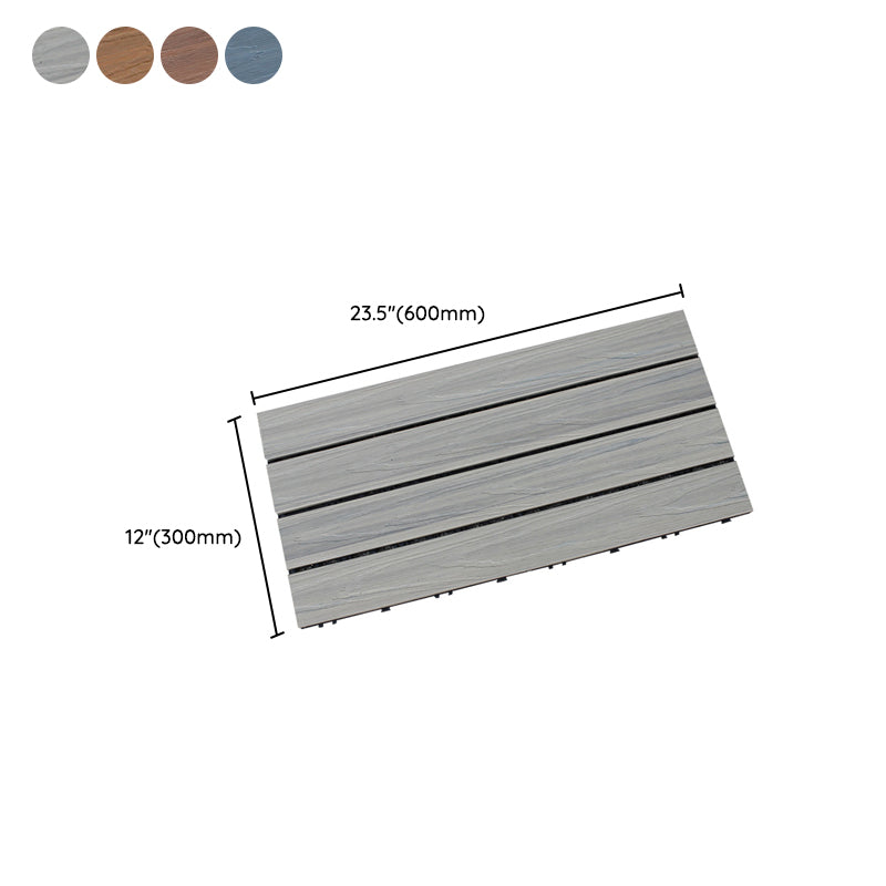 Sikunuo | Interlocking composite deck tiles Striped pattern patio tiles