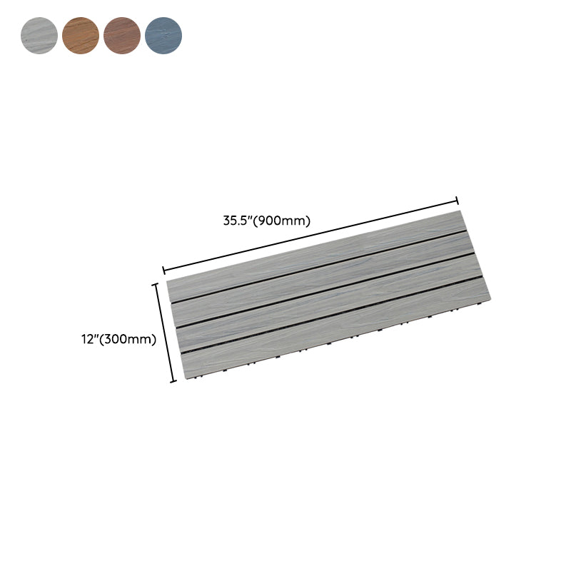 Sikunuo | Interlocking composite deck tiles Striped pattern patio tiles