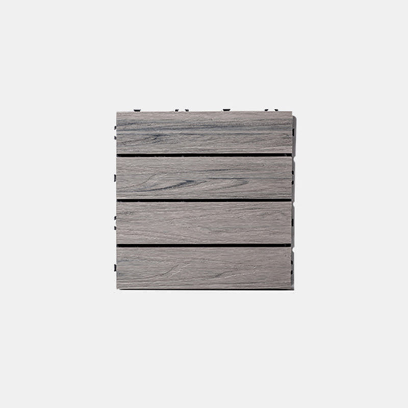 Sikunuo | Square Patio Tiles Interlocking Striped Pattern Deck Board