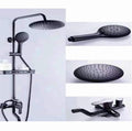 Sikunuo | Modern Style Brass Shower System Adjustable Spray Pattern Wall Mounted Shower Combination