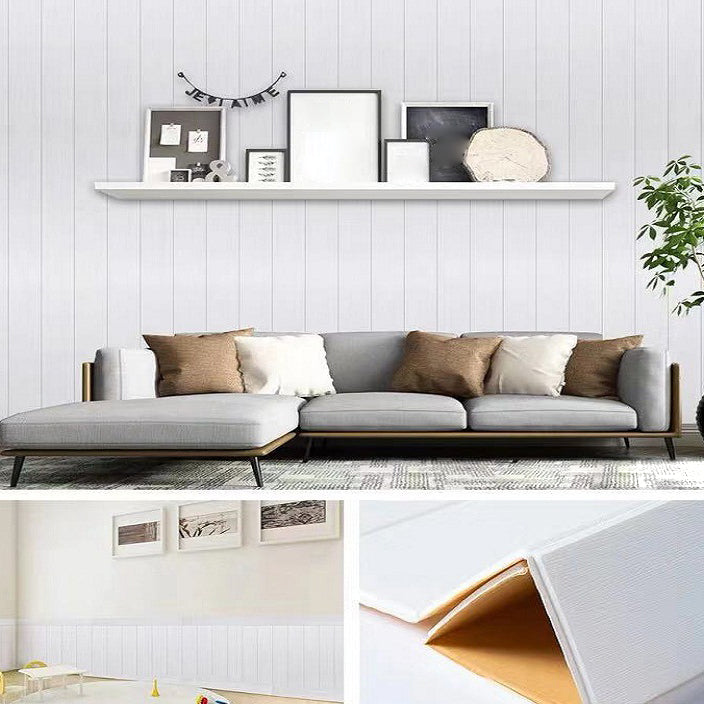 Sikunuo | Modern Tin Back Wall Panel Smooth Wall Ceiling Wood Grain Design Set of 1