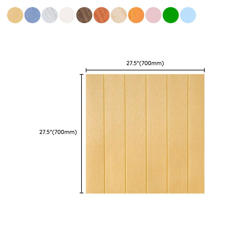 Sikunuo | Modern Tin Back Wall Panel Smooth Wall Ceiling Wood Grain Design Set of 1