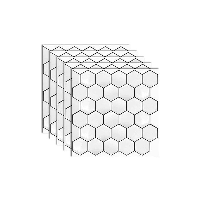 Sikunuo | Square Peel and Stick Back Wall Modern Plastic Peel and Stick Back Wall