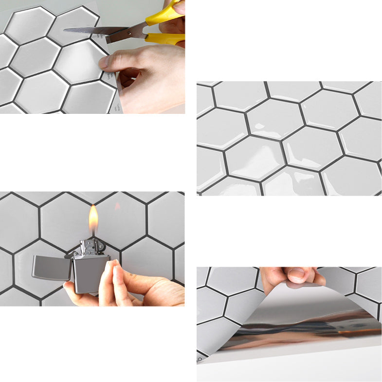 Sikunuo | Square Peel and Stick Back Wall Modern Plastic Peel and Stick Back Wall