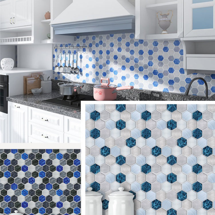 Sikunuo | Square Peel and Stick Back Wall Modern Plastic Peel and Stick Back Wall