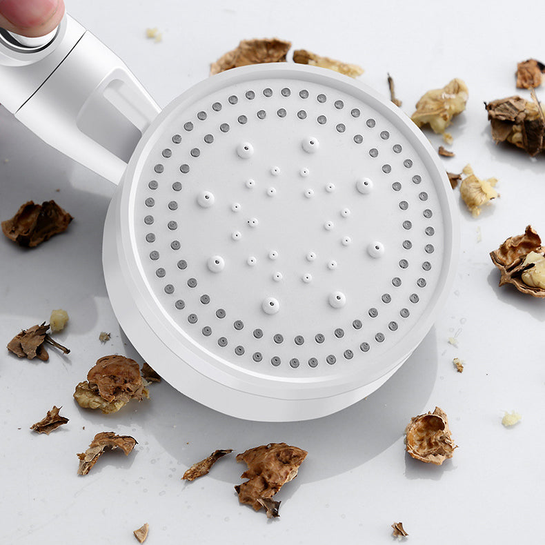 Sikunuo | 5 Sprays Shower Head Round Wall Mounted Plastic Wall Connector Holder Handheld Shower Head