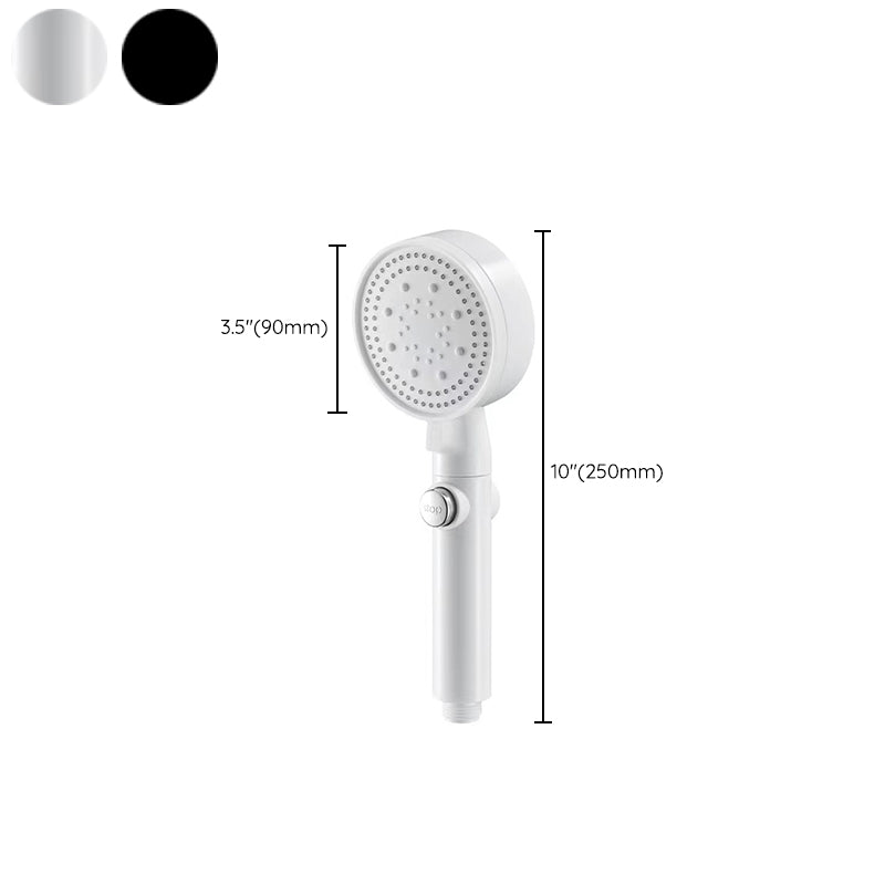 Sikunuo | 5 Sprays Shower Head Round Wall Mounted Plastic Wall Connector Holder Handheld Shower Head