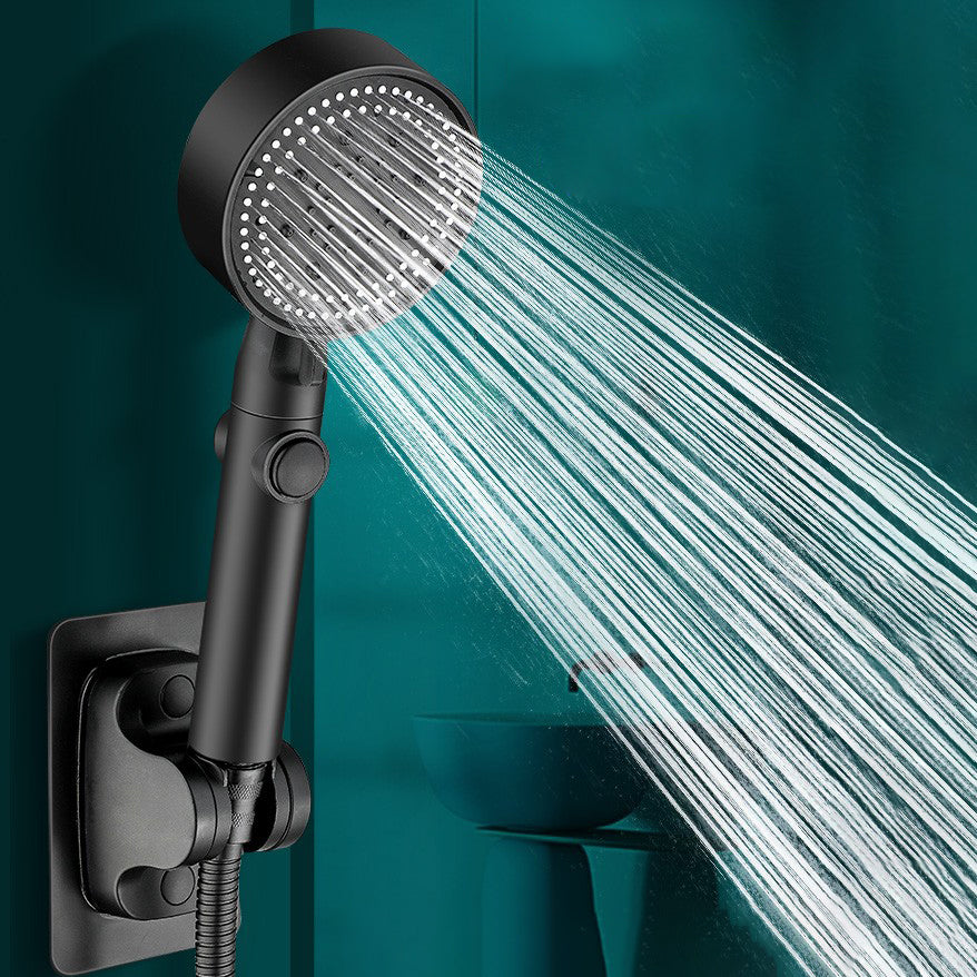 Sikunuo | Round Handheld Showerhead Modern Plastic Head with Self-Cleaning