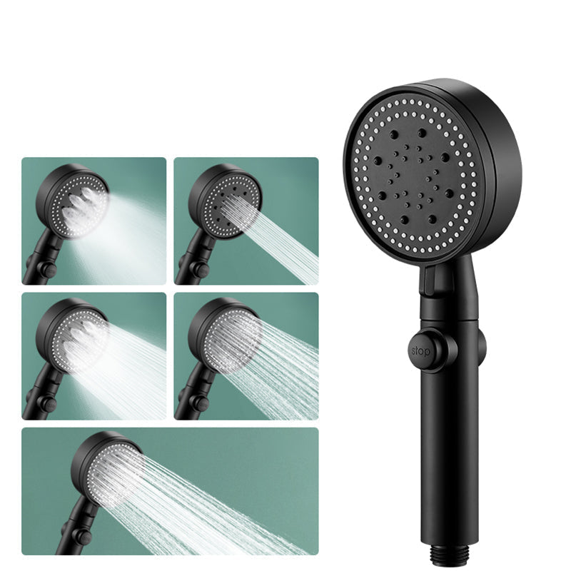 Sikunuo | Round Handheld Showerhead Modern Plastic Head with Self-Cleaning