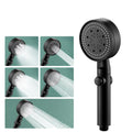 Sikunuo | Round Handheld Showerhead Modern Plastic Head with Self-Cleaning