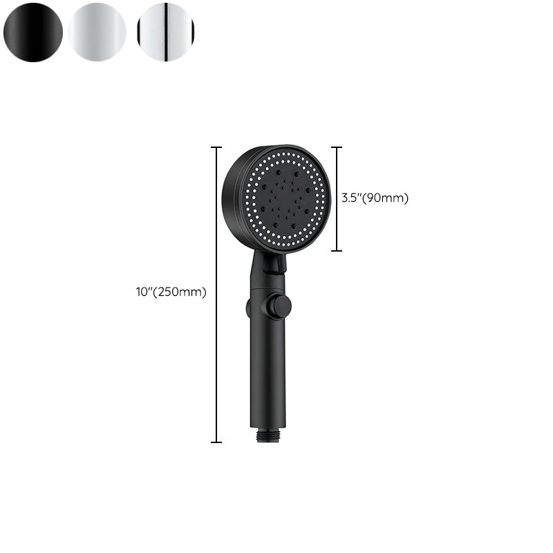 Sikunuo | Round Handheld Showerhead Modern Plastic Head with Self-Cleaning