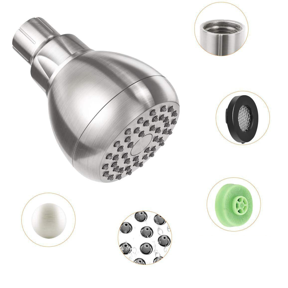Sikunuo | Modern Style Handheld Showerhead Wall Mount Round Standard Showerhead
