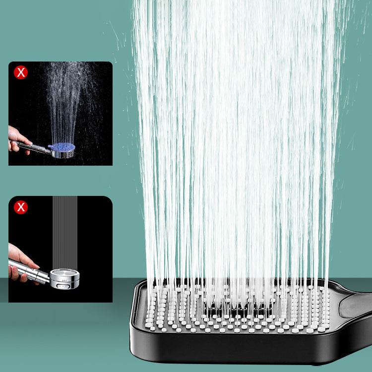 Sikunuo | Contemporary Handheld Supercharged Showerhead Square 3 Settings Spray Head