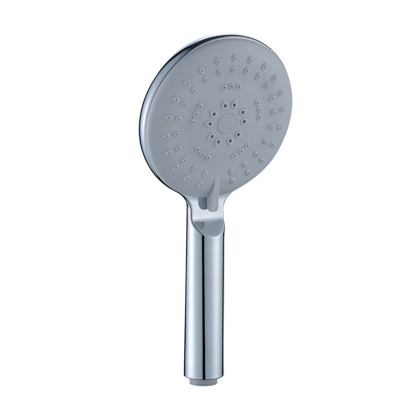 Sikunuo | Silver Shower Head Combo Metal Modern 5 Spray Pattern Shower Heads