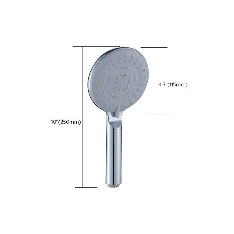 Sikunuo | Silver Shower Head Combo Metal Modern 5 Spray Pattern Shower Heads