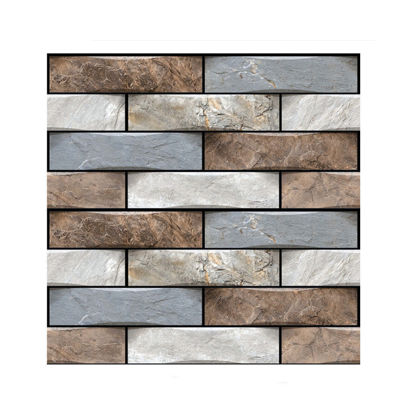 Sikunuo | Plastic Peel & Stick Subway Tile 3D Subway Tile with Slip-Resistant Surface