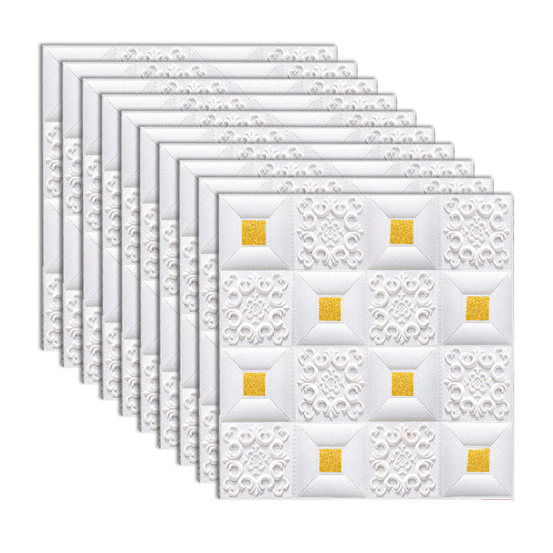 Sikunuo | Modern Pearl Wall Bowls PVC Wall Access Panel Peel and Stick Wall Tile Set of 10