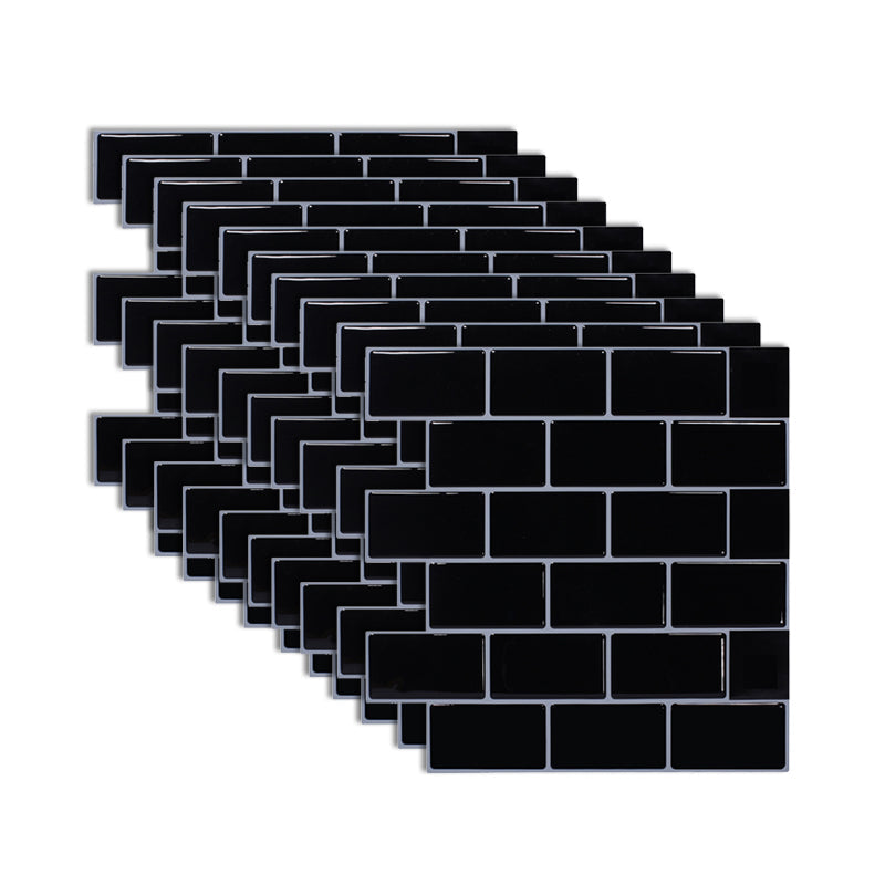 Sikunuo | Modern Peel and Stick Tiles PVC Subway Tile Peel and Stick Wall Tile for Bathroom