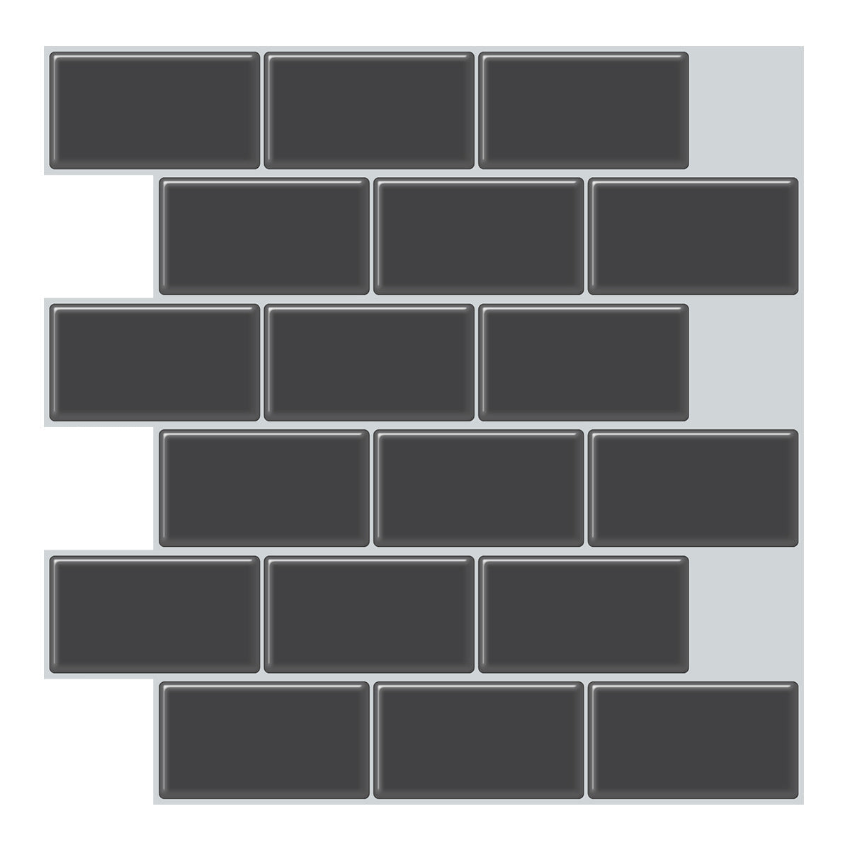 Sikunuo | Modern Peel and Stick Tiles PVC Subway Tile Peel and Stick Wall Tile for Bathroom